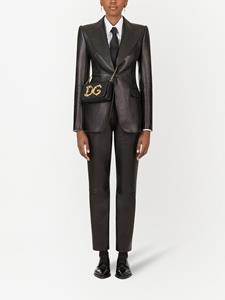 Dolce & Gabbana Leren broek - Zwart