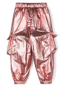 Douuod Kids metallic cargo trousers - Roze