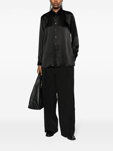 P.A.R.O.S.H. Satijnen blouse - Zwart