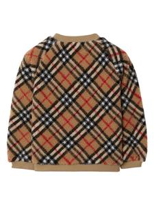 Burberry Kids Vintage Check fleece sweatshirt - Beige