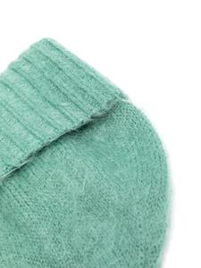 Auralee brushed-effect mohair blend hoodie - Groen