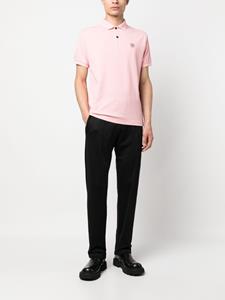 Stone Island Poloshirt met logopatch - Roze