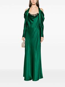Alberta Ferretti Midi-jurk met kant - Groen