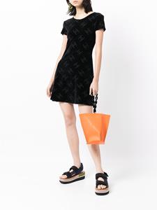 CHANEL Pre-Owned 1990s mini-jurk met logoprint - Zwart