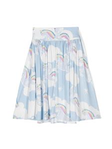 Stella McCartney Kids Unicorn-print midi skirt - Blauw