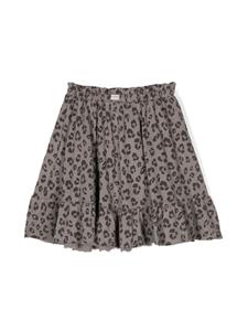 TOCOTO VINTAGE KIDS leopard-print cotton miniskirt - Grijs