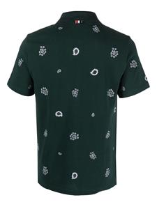 Thom Browne Poloshirt met paisley-print - Groen