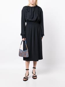 Céline Pre-Owned Midi-jurk met gesmockte taille - Blauw