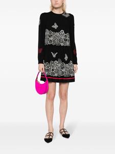 Valentino Garavani Pre-Owned 2010s mini-jurk met bloemenprint - Zwart