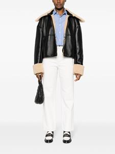 Bally logo-embroidered high-rise jeans - Wit