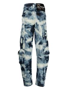DES PHEMMES Jeans met tie-dye print - Blauw