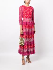 Rixo Midi-jurk met bloemenprint - Rood