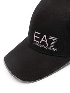 Ea7 Emporio Armani Honkbalpet met logoprint - Zwart