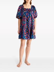 ERES Mini-jurk met geometrische print - Blauw