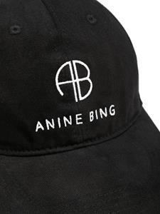 ANINE BING Honkbalpet met geborduurd logo - Zwart