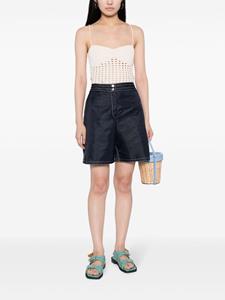 CHANEL Pre-Owned 1990s high-waisted shorts - Blauw