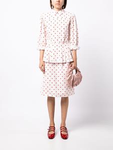 Batsheva Mini-jurk met korte mouwen - Wit