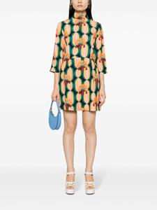 La DoubleJ Mini-jurk met geometrische print - Blauw
