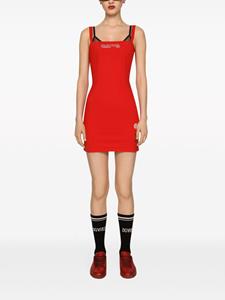 Dolce & Gabbana DGVIB3 Mini-jurk met vierkante hals - Rood