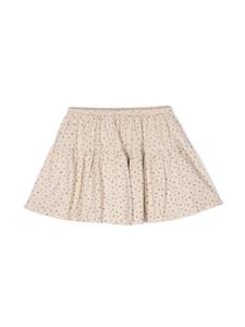 TOCOTO VINTAGE KIDS floral-print cotton miniskirt - Beige