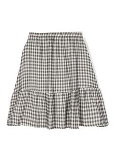 TOCOTO VINTAGE KIDS gingham-check cotton skirt - Beige