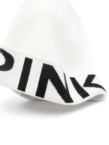 PINKO Muts met logo intarsia - Wit