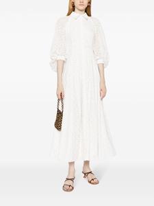 Huishan Zhang Broderie anglaise blousejurk - Wit