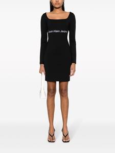 Calvin Klein Jeans Mini-jurk met logoband - Zwart