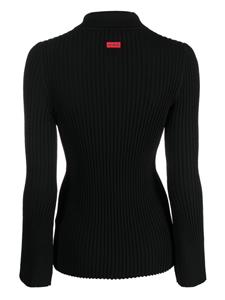 HUGO Vest met klassieke kraag - Zwart