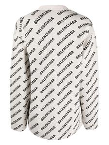 Balenciaga Vest met logoprint - Wit