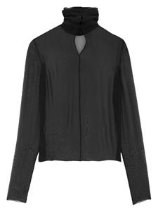Saint Laurent Zijden blouse - Zwart