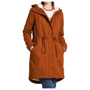 Tranquillo  Women's Warme Twilljas - Lange jas, bruin/rood