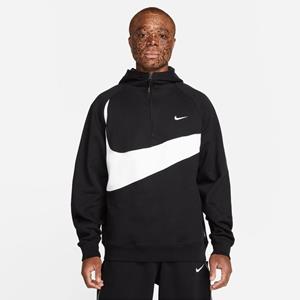 Nike Hoodie Swoosh Fleece HZ - Zwart/Wit