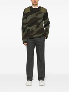 Valentino camouflage panelled ribbed-knit jumper - Groen