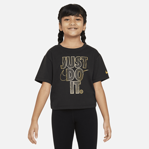 Nike Shine Boxy Tee T-shirt voor kleuters - Zwart