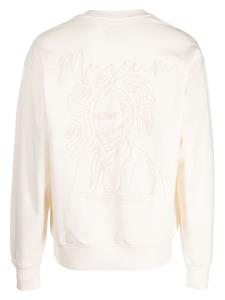 Musium Div. Sweater met borduurwerk - Wit