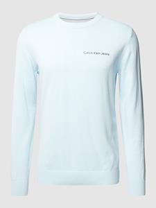Calvin Klein Jeans Gebreide pullover met labelprint, model 'INSTITUTIONAL ESSENTIALS'