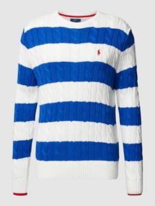 Polo Ralph Lauren Gebreide pullover met streepmotief en labelstitching
