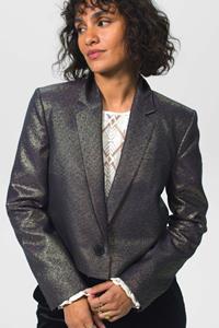 Sissy-Boy Gouden Metallic Cropped Blazer