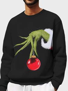ChArmkpR Mens Christmas Funny Print Crew Neck Pullover Sweatshirts