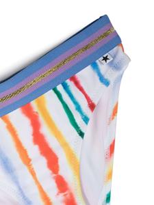 Molo stripe-print V-neck bikini set - Wit