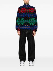 Polo Ralph Lauren stand-collar pattern-fleece sweatshirt - Blauw