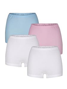 Harmony Boxershorts per 4 stuks in frisse pastelkleuren  Wit/Roze/Lichtblauw