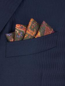 ETRO paisley-print silk pocket scarf - Rood