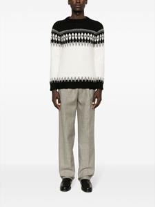 PT Torino intarsia-knit ribbed-trim jumper - Zwart