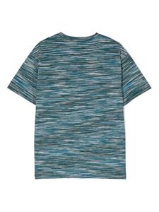 Missoni Kids T-shirt met logopatch - Blauw