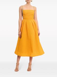 Rebecca Vallance Midi-jurk met vierkante hals - Geel
