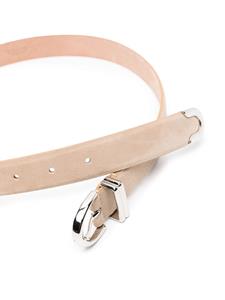 KHAITE Bambi buckle-fastening suede belt - Beige