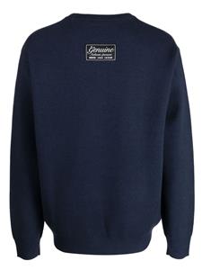 Izzue slogan-print long-sleeve jumper - Blauw