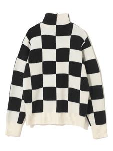 Undercover high-neck intarsia-knit jumper - Zwart